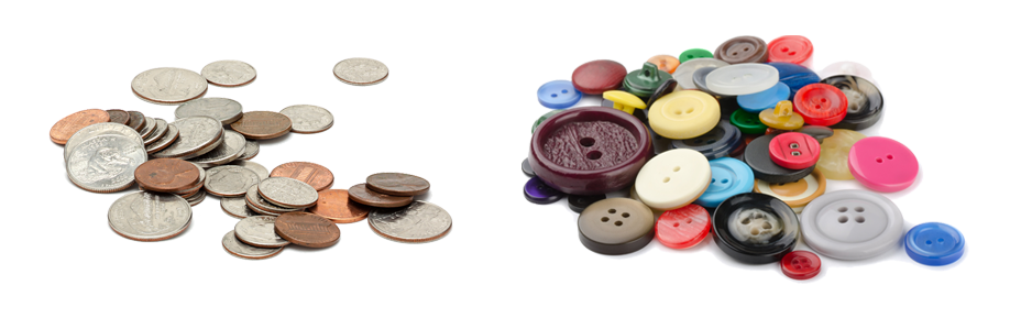 coins and buttons