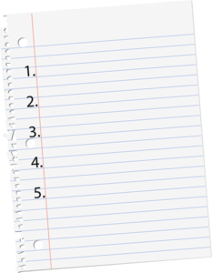 numbered notebook paper
