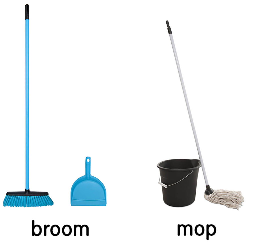 broom and mop