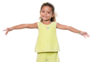 girl with arms out