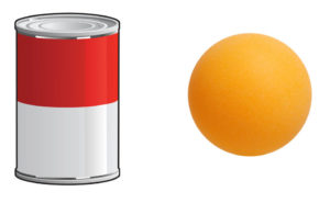 soup can and ball