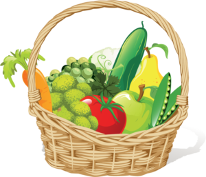 basket of fruit and veggies