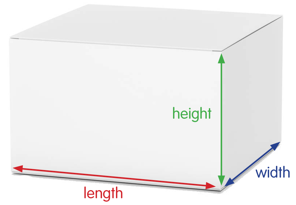 box with dimensions