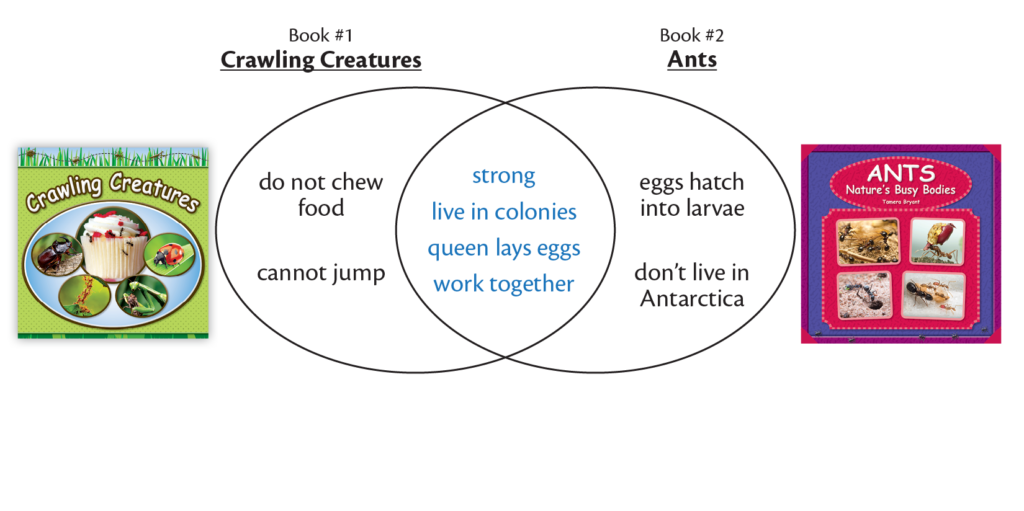venn diagram with book covers
