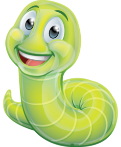 cute smiling worm