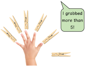 open hand and clothespins