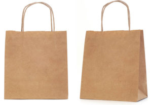 two paper bags with handles
