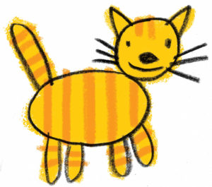 child's drawing of a cat