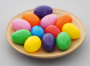 Multicolor plastic easter eggs